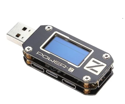 

POWER-Z USB-тестер PD Цифровой пульсация напряжения и тока Двойной детектор Power Bank Type-C KM001