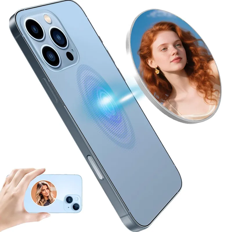 

Металлический магнитный задний экран для селфи, зеркало для видеоблога, фотоаппарат, выпуклый объектив для камеры MagSafe, аксессуары для фотосъемки IPhone