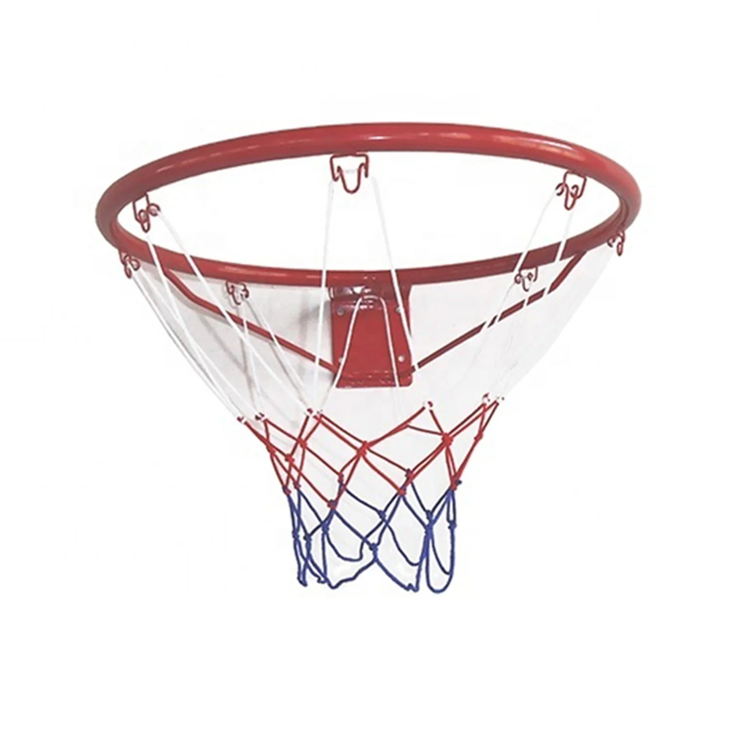 Portable Wall Mounted Steel Basketball Hoop with Rim and Net Red Color for Sports Training Accessoriespromote sales
