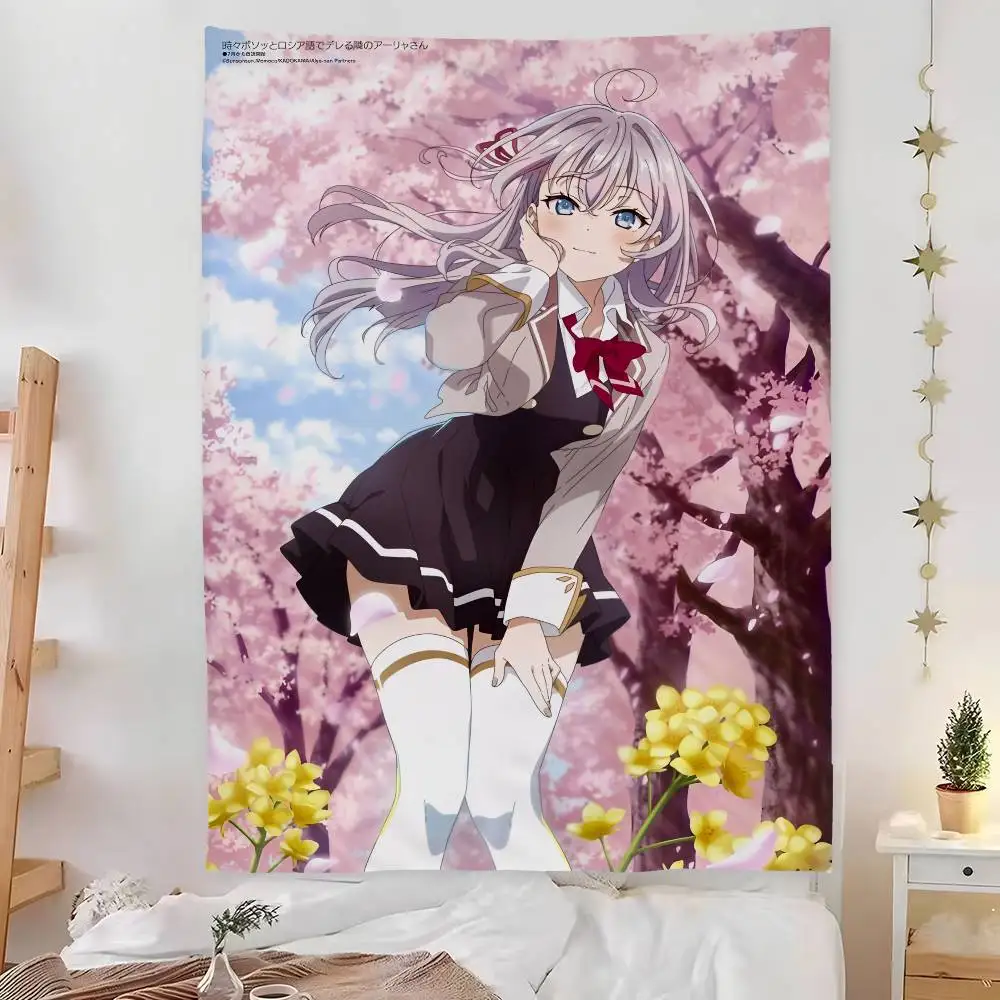 علاء يخفي مشاعرها في غرفة النوم الروسية المزخرفة وغرفة المعيشة والحديقة الخارجية المصنوعة من الألياف الدقيقة لافتة فنية لخلفية الديكور