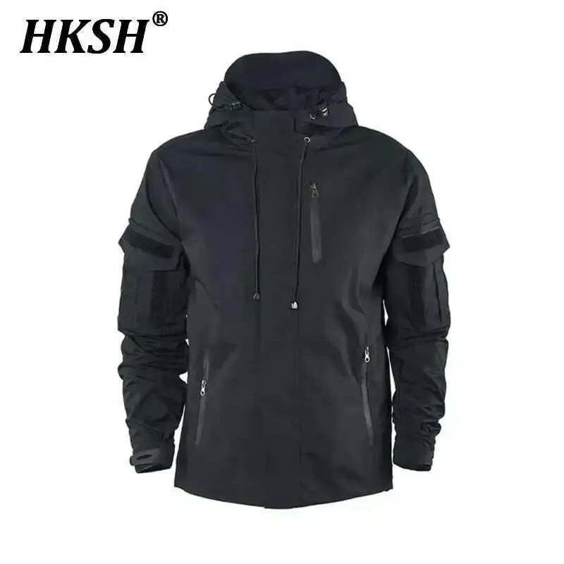 

HKSH осень-зима новая мужская тактическая ветровка Tide в американском стиле сафари водонепроницаемая уличная куртка модные пальто Ins HK2771