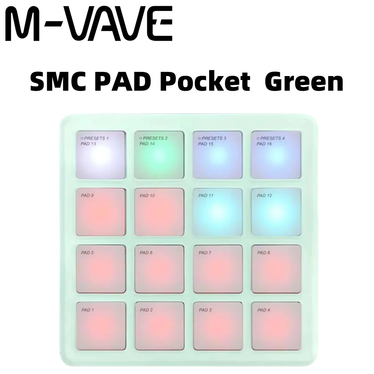 M-VAVE SMC-PAD POCKET Wireless MIDI Pad Controller - 16 RGB Pads