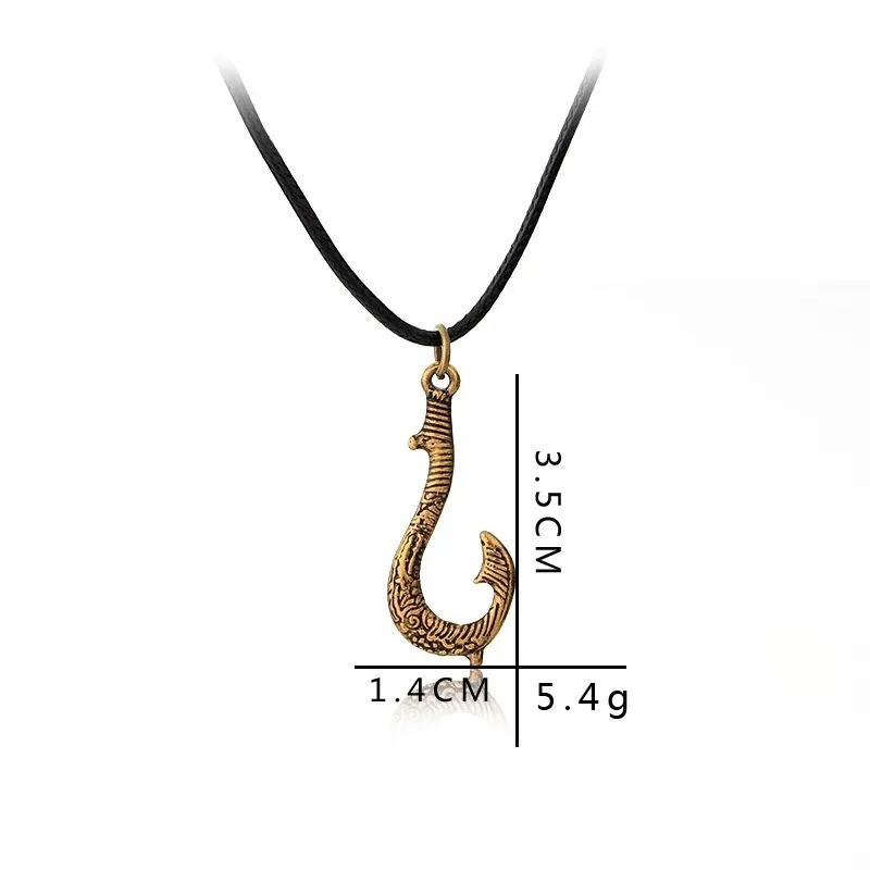 Animation Moana Peripheral Magic Hook Maui Peripheral Pendant Necklace Cartoon Peripheral Accessories Clavicle Chain Ocean Hook