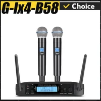 Nuevo GLX4 B58 G58 micrófono inalámbrico profesional UHF recargable puesta en escena discurso KTV sonido antirrobo cabeza GLX58