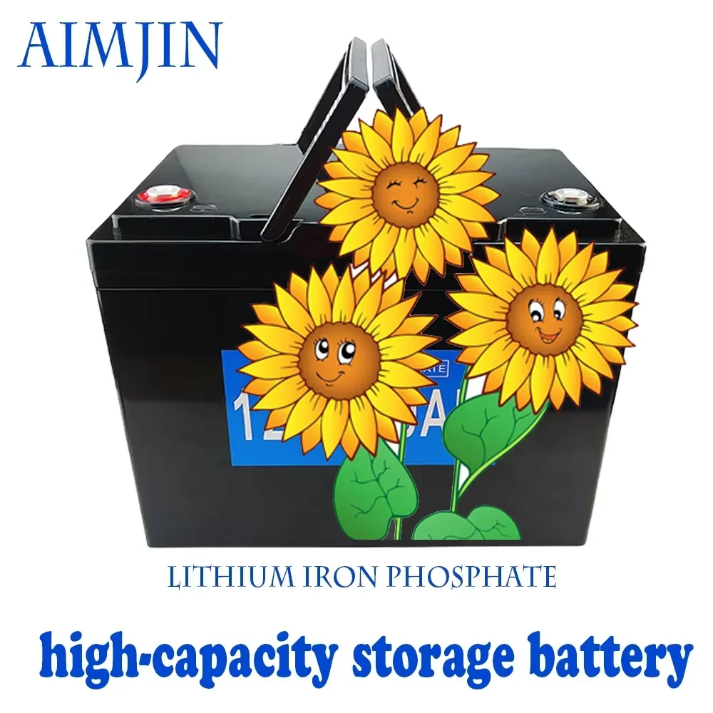 

100AH 12V LiFePO4 Battery Built-in BMS Lithium Iron Phosphate Cell for Golf Cart Outdoor Camping Solar Storage