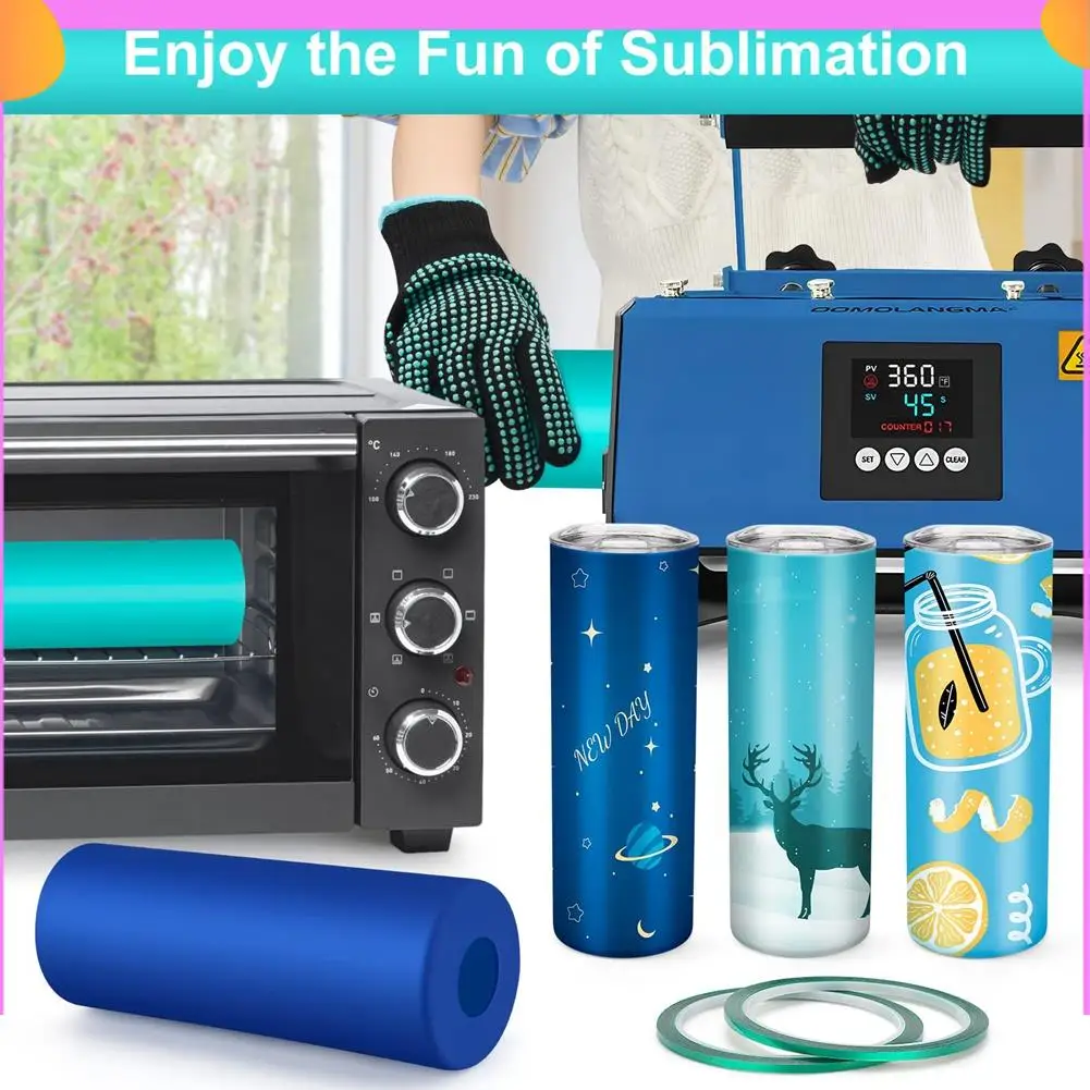 

A23P Sublimation Tumblers Sleeve For 20 Oz, Sublimation Tumbler Silicone Bands Sleeve Kit, For Sublimation Tumbler Heat Press