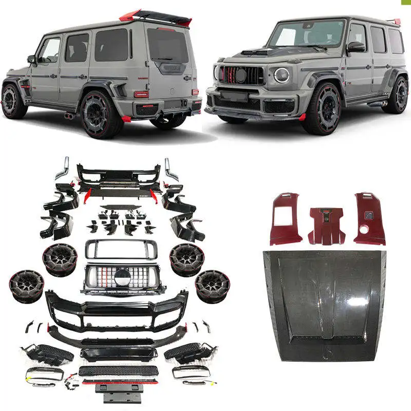 Automotive exterior accessories rear bumper panel rocket kit, with dry carbon fiber, suitable for G-class G500 G63 W463 W464