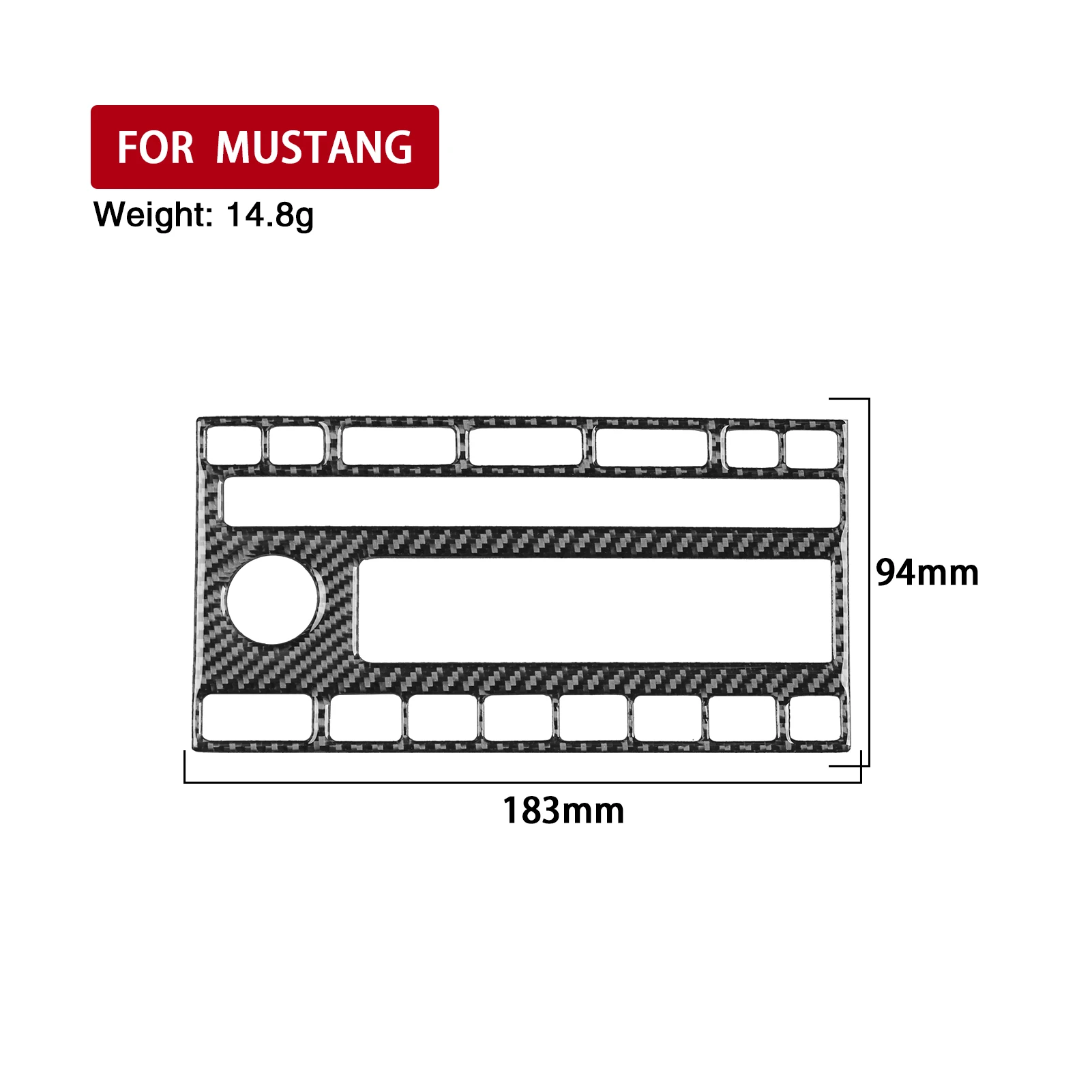 ألياف الكربون الحقيقية اكسسوارات السيارات مركز وحدة التحكم راديو غطاء لوحة ملصق لينة لفورد موستانج 4th الجنرال 2001 2002 2003 2004 #5