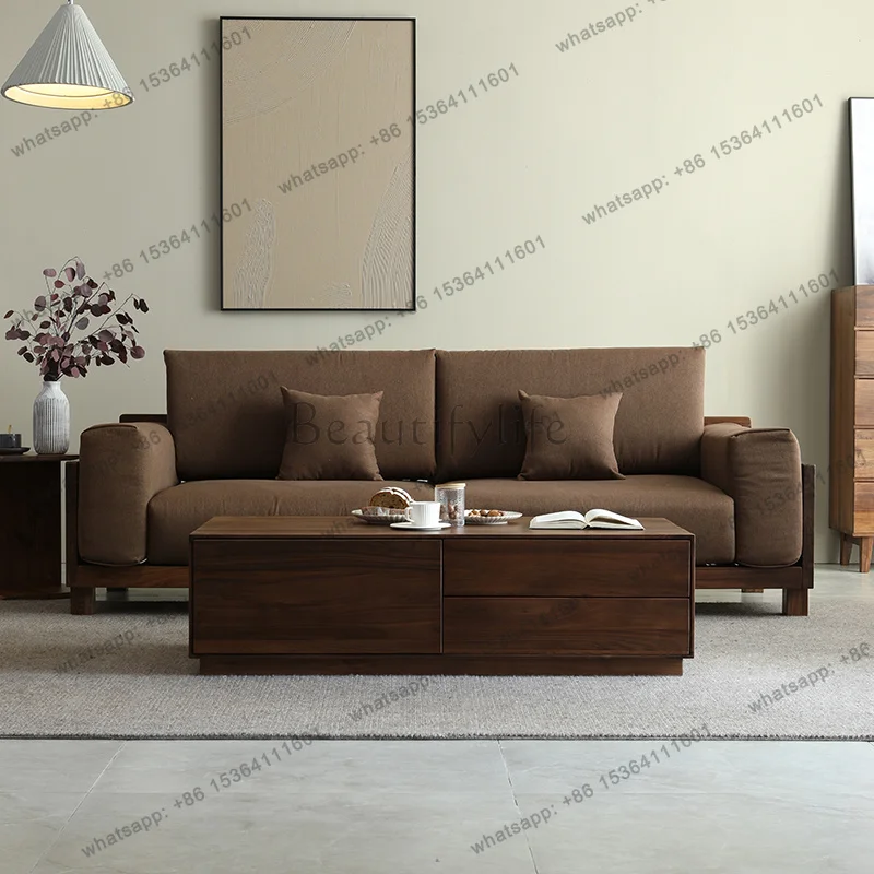 LD Luxury Drawers Coffee Table Wood Moving Storage Unique Apartamento Modern Side Table Living Room   Home Furniture