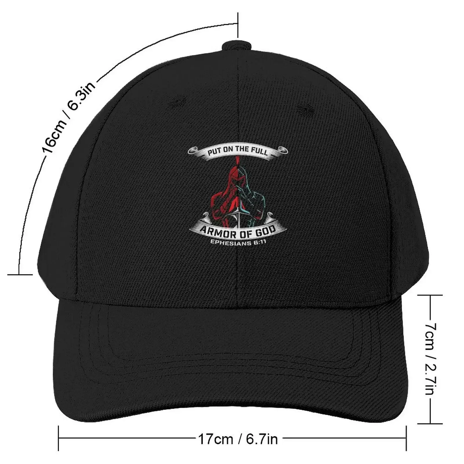 Put on the Full Armor of God Baseball Cap Hat Luxury Brand Snapback Cap Men Luxury Brand Women's