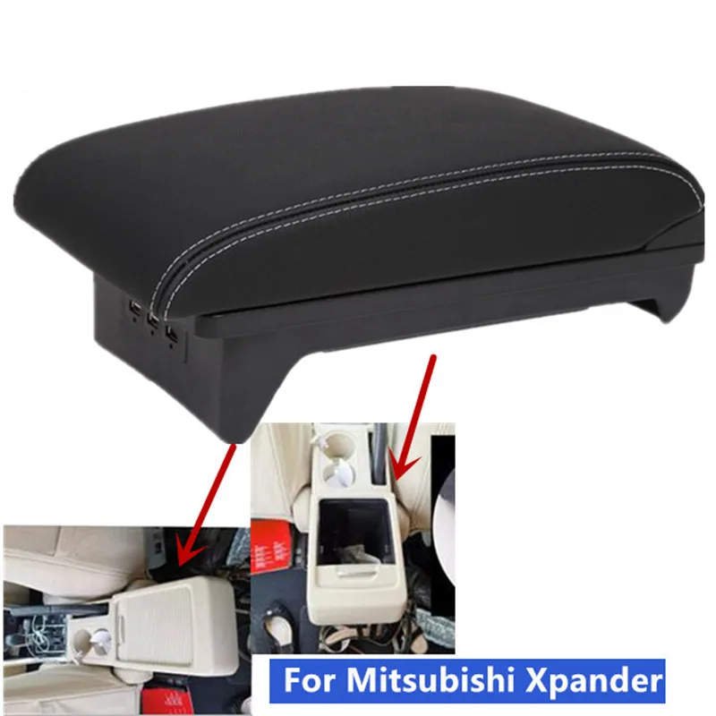 

For Mitsubishi Xpander armrest interior with USB arm rest storage box center console styling decoration car Accessories