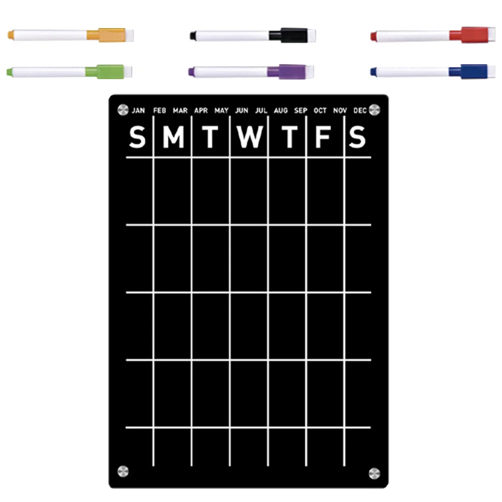 1Set Magnetic Planning Whiteboard Refrigerator Writing Board Sticker Message Board for Home Office School Calendar Dry Erase