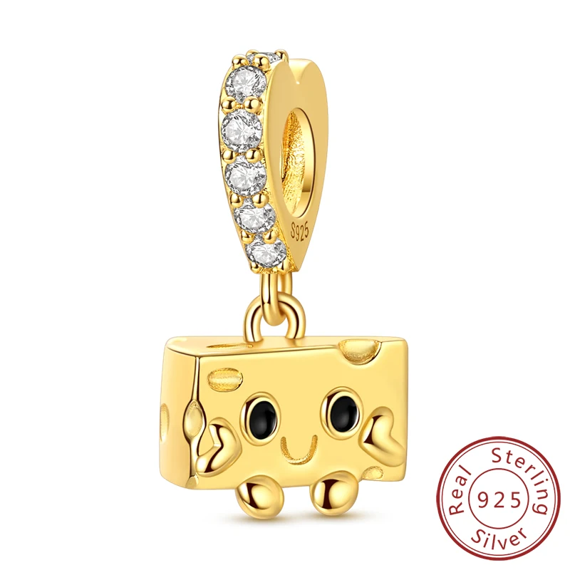 Goud Originele Charm Bead 925 Sterling Zilver Luipaard Kruis Hond Bot Aarde Vliegtuig Charm Fit Armbanden Hanger Vrouwen DIY Sieraden