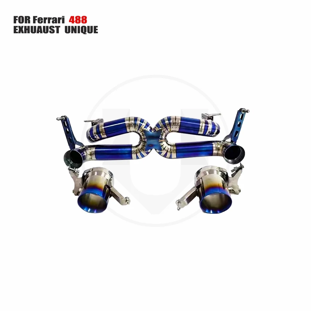 

UNIQUE Titanium Alloy Exhaust Manifold Downpipe Is Suitable For Ferrari F488 3.9T 2015-2018 Auto Modification Electronic Valve