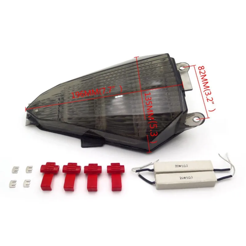 A11M-Motorcycle Parts- Tail Light Featuring Integrated Turn Signals For YZF-R6 2008 Through 2016 Models