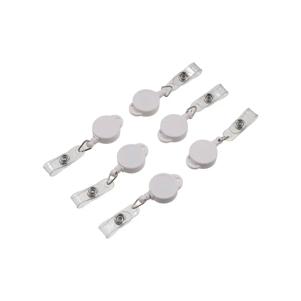 분실 방지 접이식 배지 릴 이름표 ID 끈 ID 배지 홀더 다채로운 키 체인 버클을 당기는 것이 쉽습니다. 사무용품