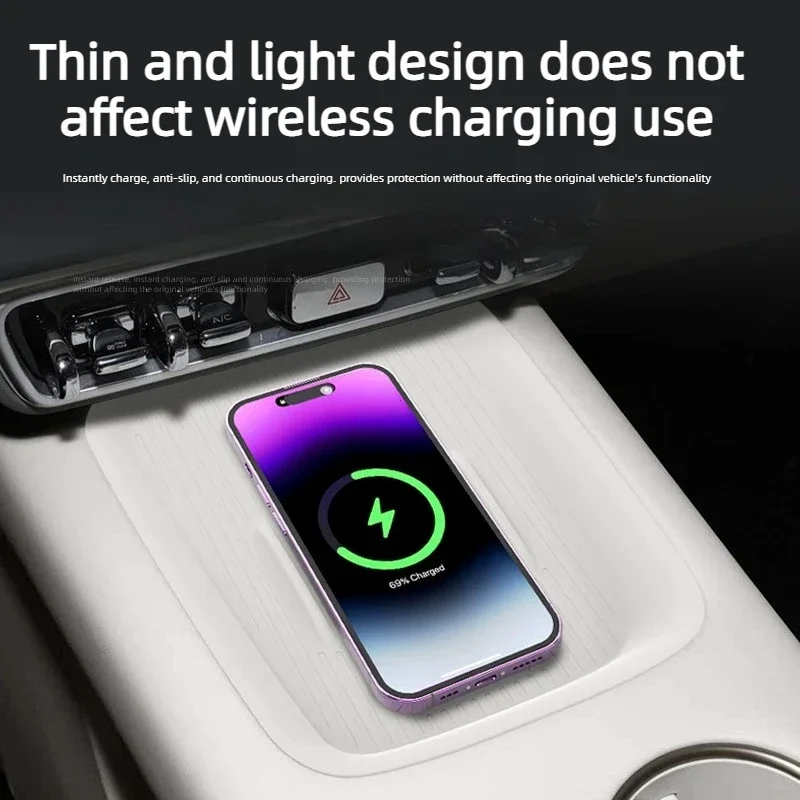 For Ora 5 Car Silicone Wireless Charging Pad Car Central Control Phone Pad Anti Slip Car Interior Accessories
