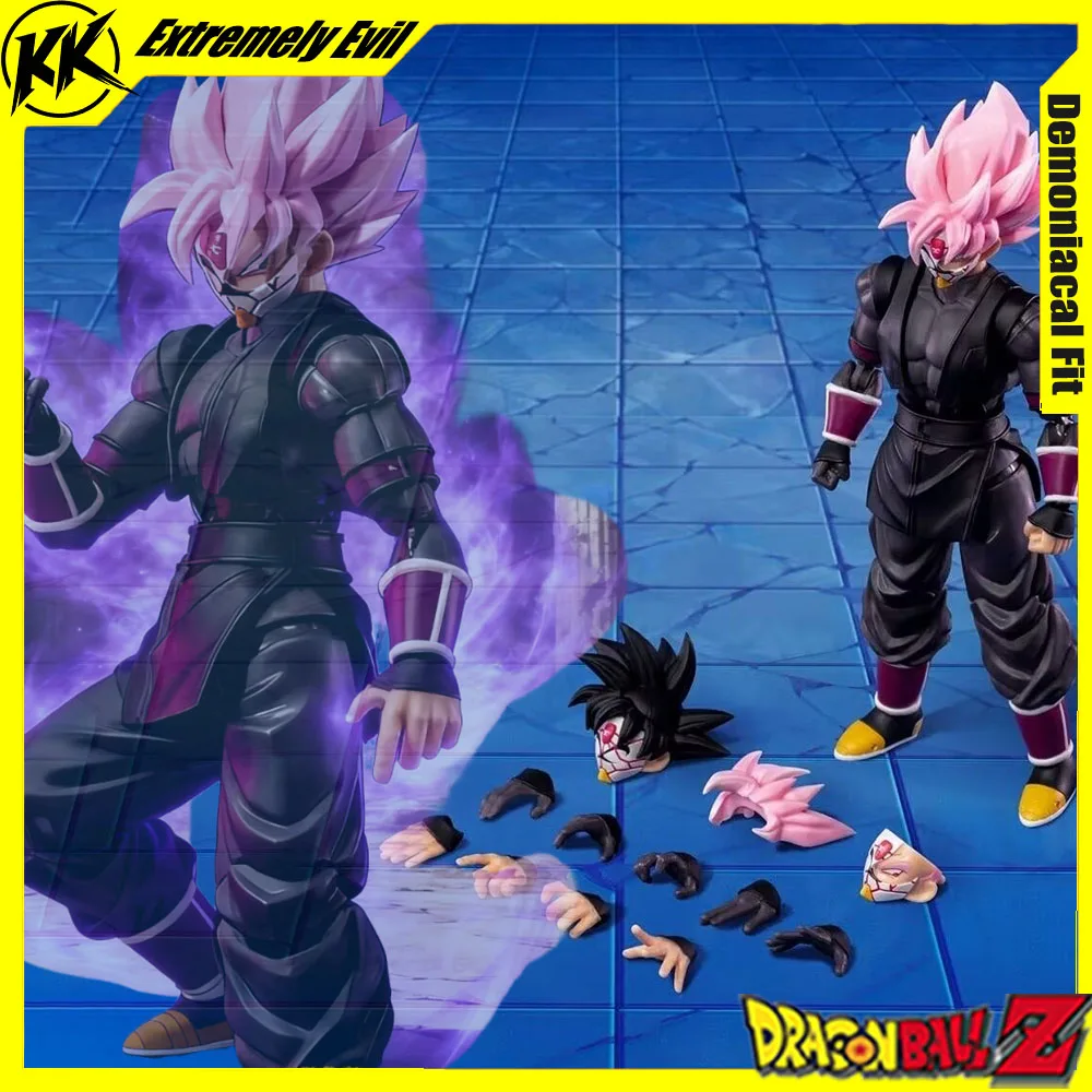 

In Stock Demoniacal Fit DF Dragon Ball Figure SH Figuart SHF Ultimate Atrocious Black Goku Pink Zamasu Action Figures Model Gift