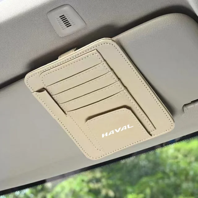 Car Sun Visor Organizer Multi-Pocket Auto Interior Universal For Haval Jolion 2021 H1 H2 H3 H4 H5 H6 H7 H8 H9 F5 Car Accessories