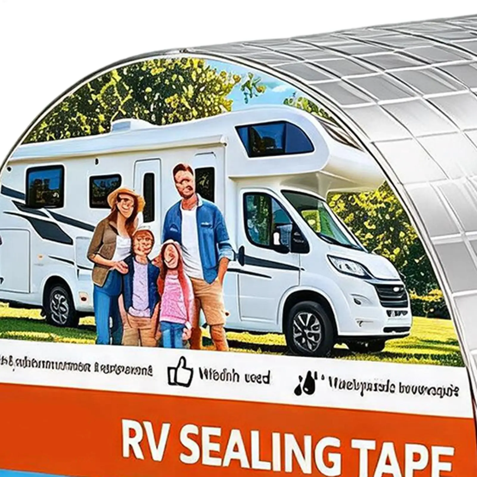 RV Roof Tape 5cm X 1m Waterproof Window Seam Sealing Patch Rubber RV Tape For Window Leak Truck Camper Trailer