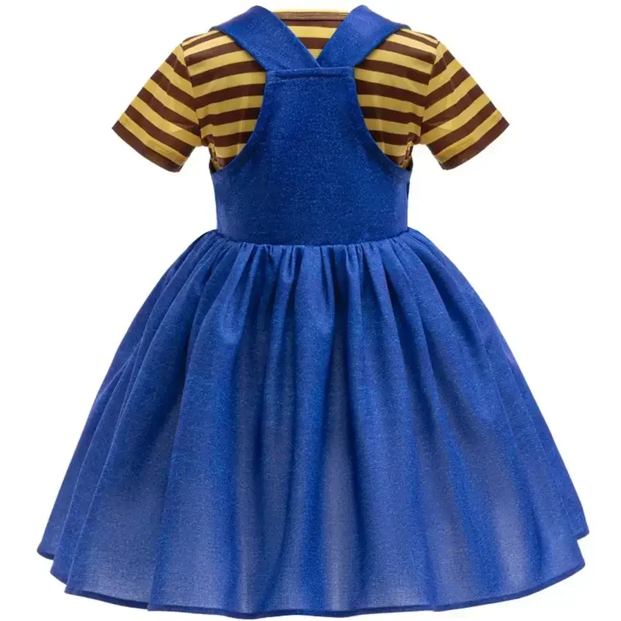 

КосплейRobe d'halloween pour filles, ансамбль для косплея, haut rayé, jupe à bretelles, robe de soirée, décontracté d'ét