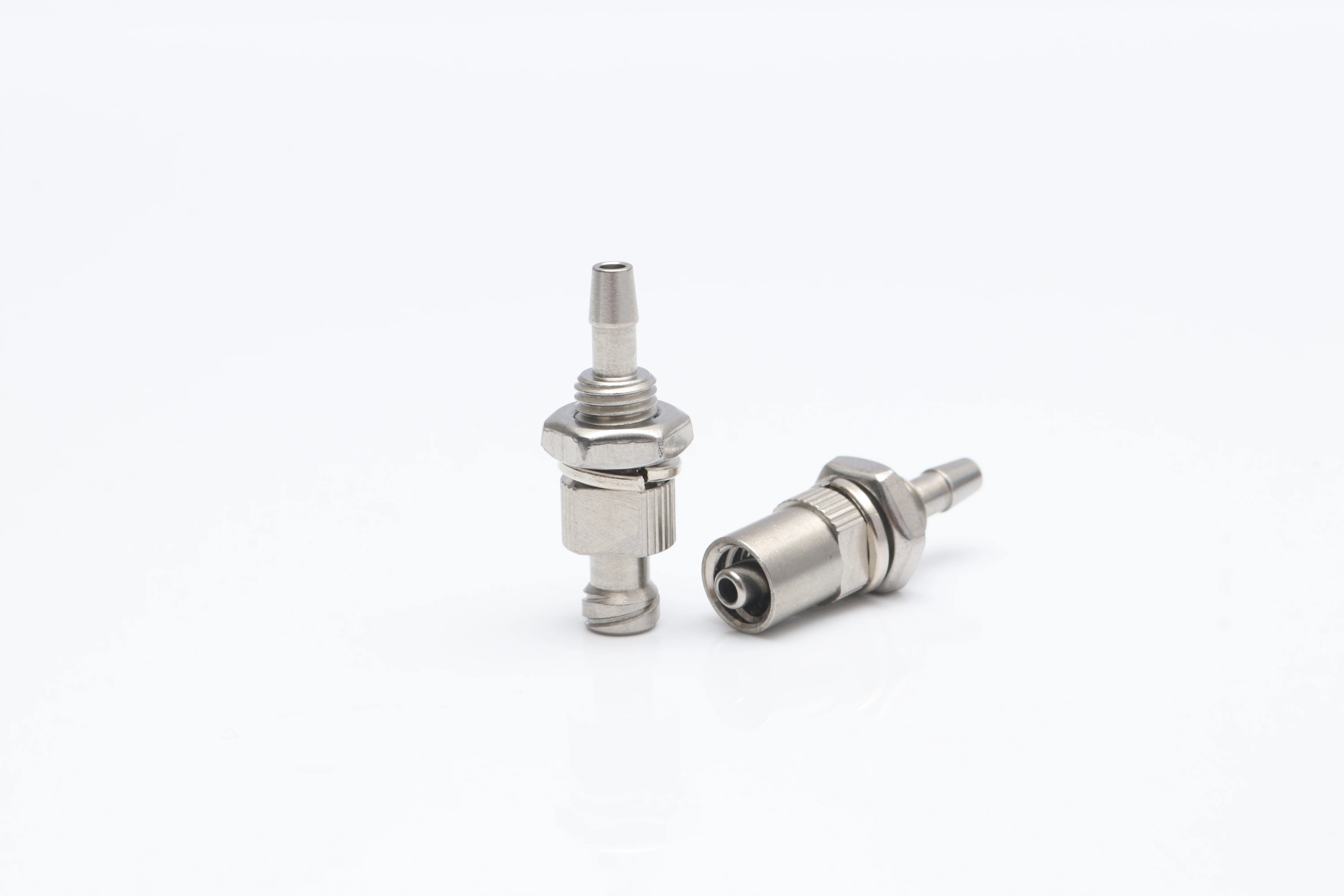 Imagem -03 - Barb para Macho e Fêmea Luer Lock Connector Anel e Porca Mangueira de Conexão Tube Metal Fitting Panel Mount