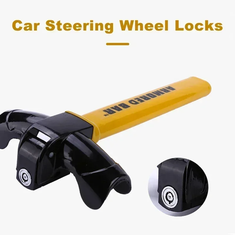 Universal Car Steering Wheel Lock Anti-theft Car Rotary Steering Wheel Lock Enhance Security for Car Van Heavy Duty