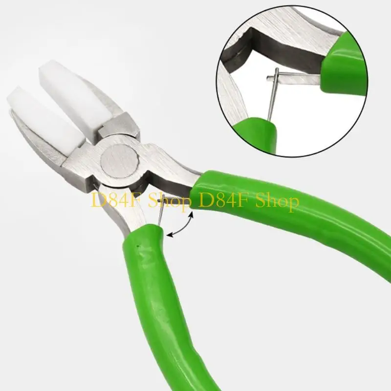 D84F Nylon Jaw Pliers Jewelry Plier Flat Nose Pliers Wire Craft and Jewelry Tool