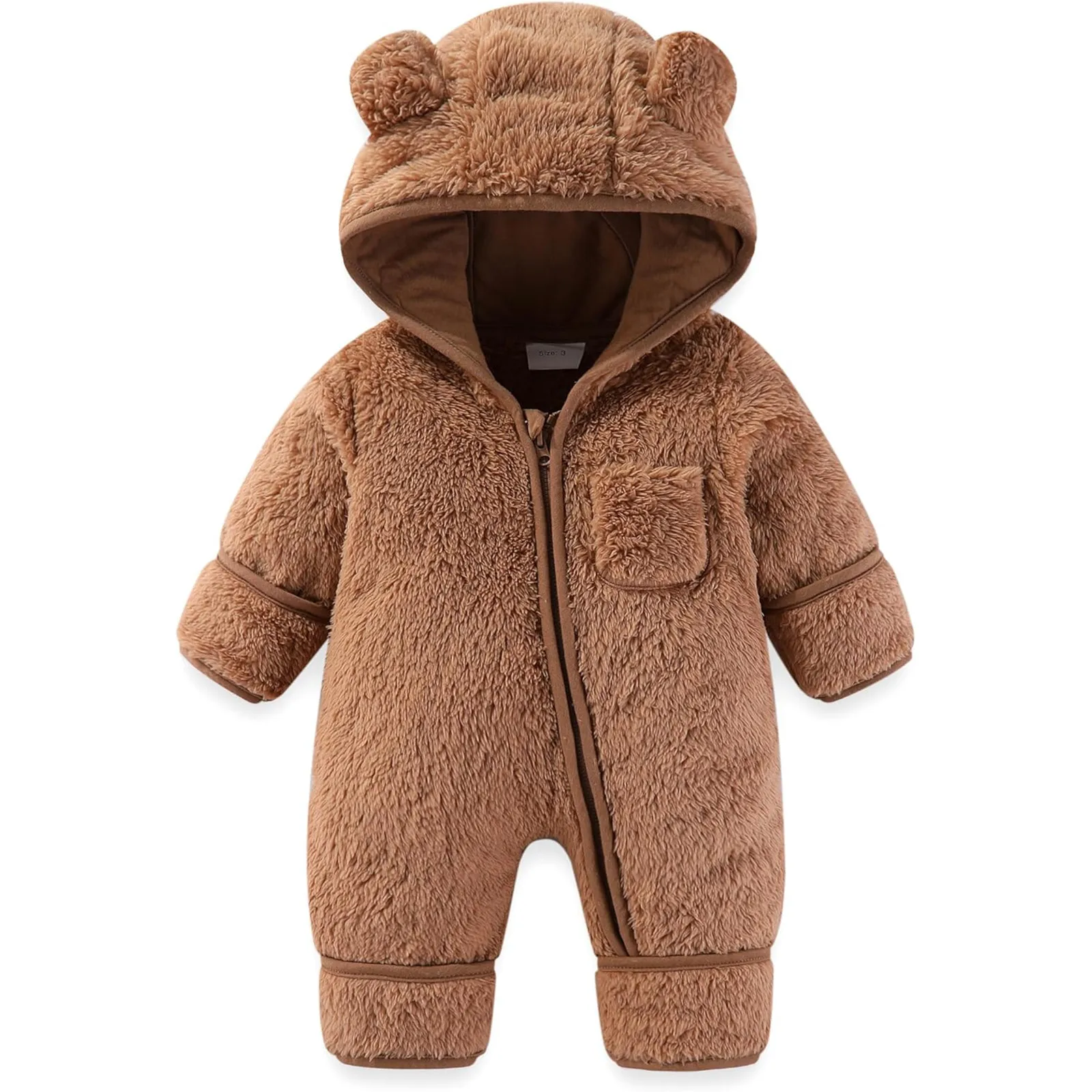 Baby Clothes 0 To 3 6 9 12 Months For Winter Infant Costume Newborn Girls Rompers Boys Bear Jumpsuits Fleece Warm Kids Bodysuit