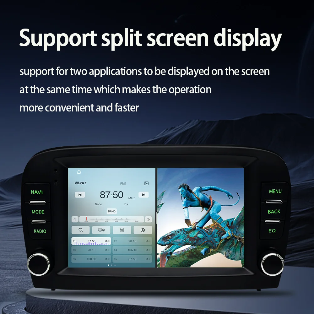 LELV 7 بوصة راديو السيارة اللاسلكية Carplay أندرويد السيارات نظام تحديد المواقع FM ستيريو مشغل وسائط متعددة لمرسيدس بنز SL 2001-2005