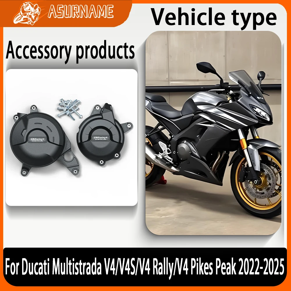 

Motorcycle Engine Cover Sets Bonnet Protector Engine Cove For Ducati Multistrada V4 / V4S / V4 Rally / V4 Pikes Peak 2022-2025