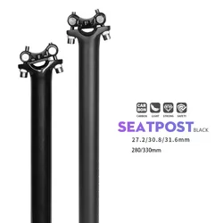 Bike Carbon Seatpost 27.2/30.8/31.6mm Matte Black Bike Canote Carbon Fiber Seat Tube MTB Seat Post Bicycle parts