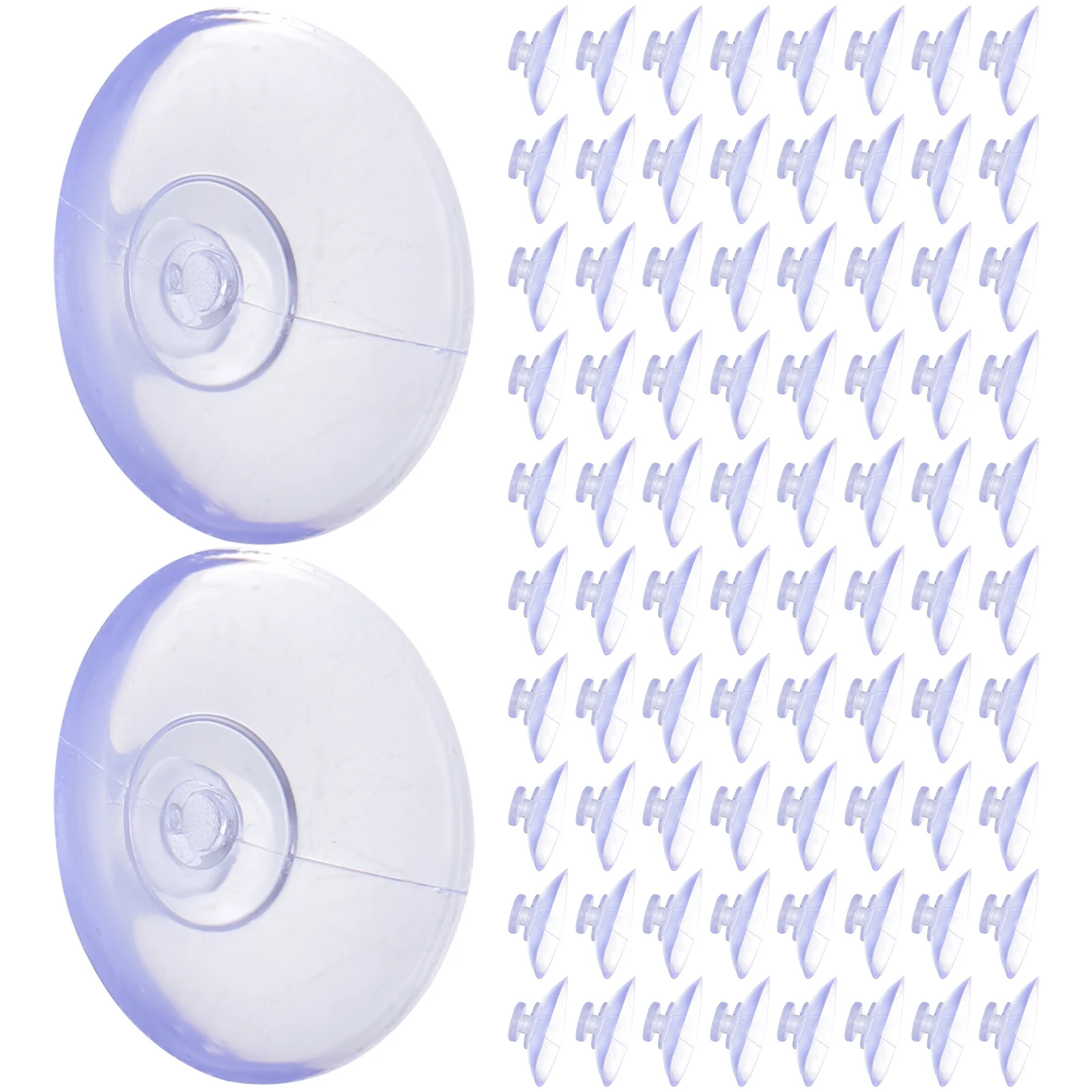 100 Pcs Suction Cup Hook Bathroom Cups for Glass Table Tops Sucker Pads Mini with Hooks Holder Mushroom Head