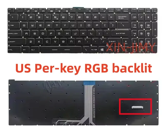 Клавиатура с RGB-подсветкой для MSI GS75 GE73 GE73VR GE75 GP75 GE63 GE63VR GE65 Raider 9SE 8RE 8RD 8RF MS-17E1 MS-17E2 MS-16P3