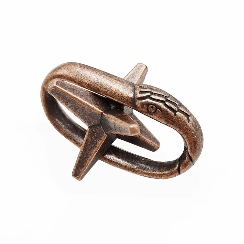 ثعبان الهروب لغز معدني دعابة الدماغ ألعاب متململة للقلق ألعاب الذكاء الاطفال الكبار لغز Juegos De Ingenio Y Logica