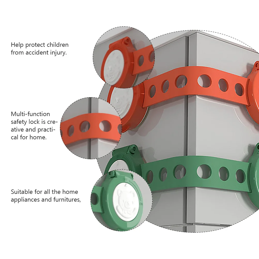 

3Pcs Baby Safety Locks Easy Install Protective Child Locks Drawer Cabinet Lock Anti Pinch Safety Latch for Kids Cupboard