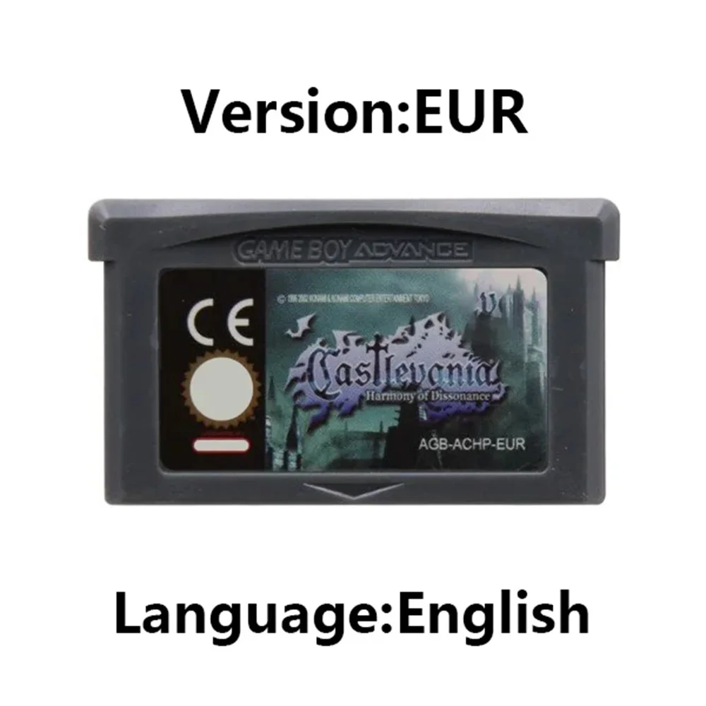 New Castlevania GBA Game Series Video Game Cartridge 32 Bit Game Console Memory Card Asia of Sorrow Dissonance for GBASP NDSL image 3