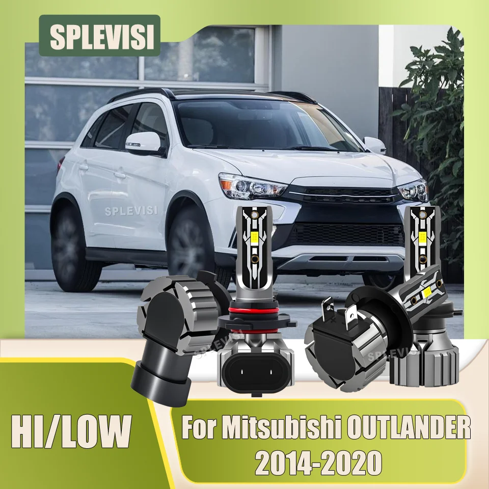 

6000K Белый 9005 H7 Фара дальнего ближнего света 300% яркие чипы для Mitsubishi OUTLANDER 2014 2015 2016 2017 2018 2019 2020