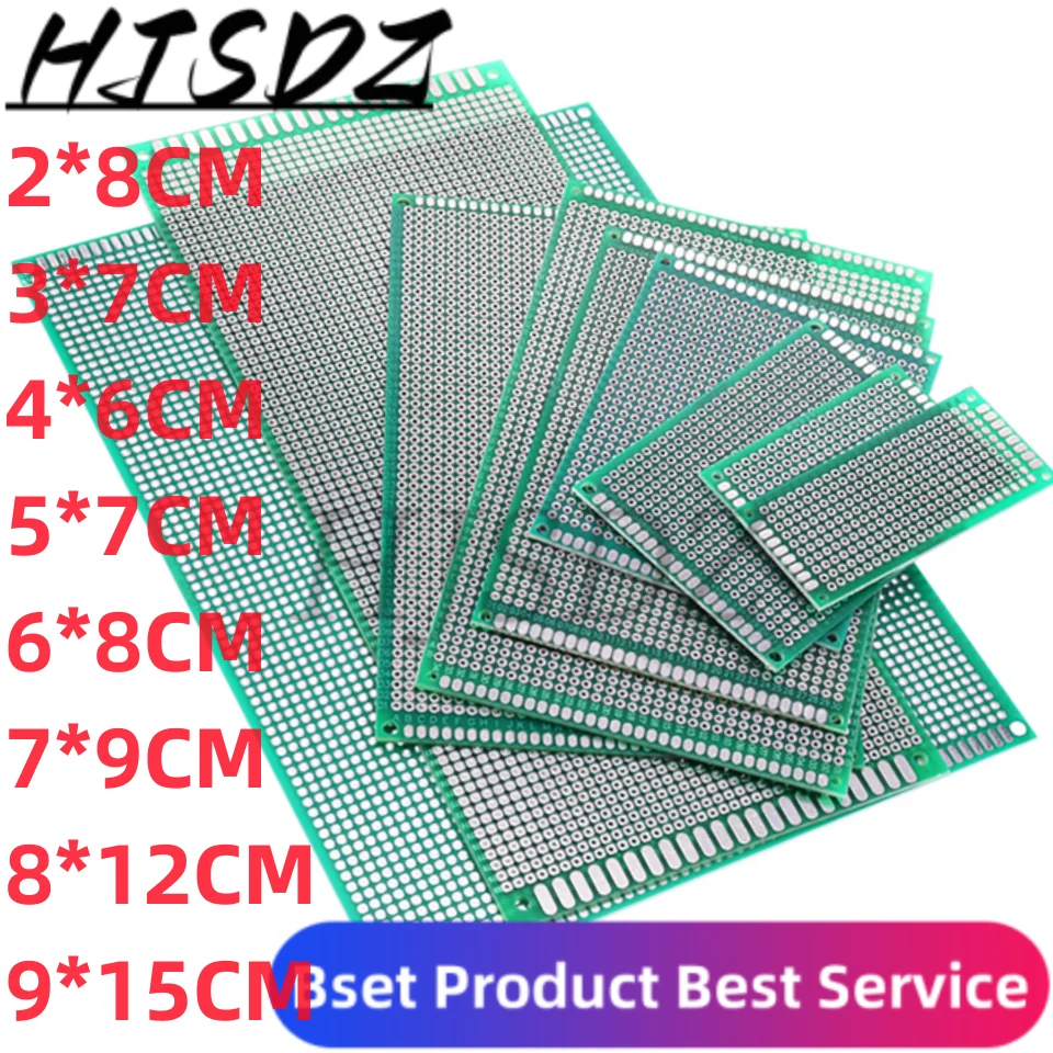 Double Side Prototype Diy Universal Printed Circuit PCB Board Protoboard 9x15 8x12 7x9 6x8 5x7 4x6 3x7 2x8 CM