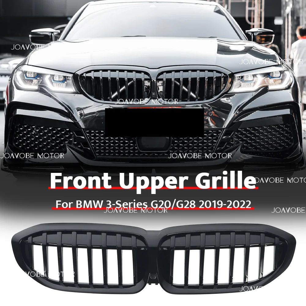 

Glossy Black Single Line Style Front Bumper Grille For BMW 3 Series G20 G21 2019-2022