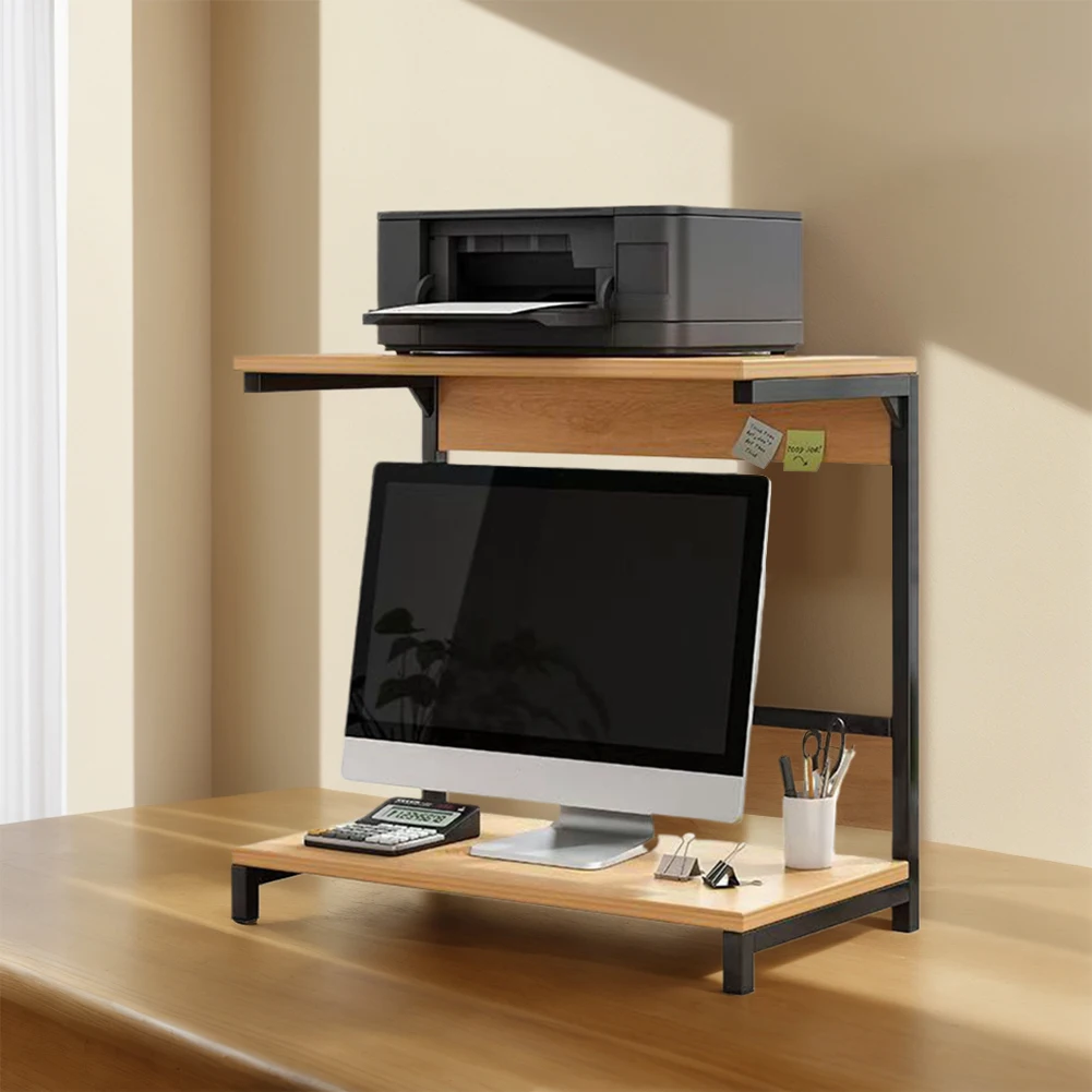 

2-Tier Computer Monitor Riser Printer Stand Monitor Desktop Stand Desktop Storage Rack Office Desk Organizer