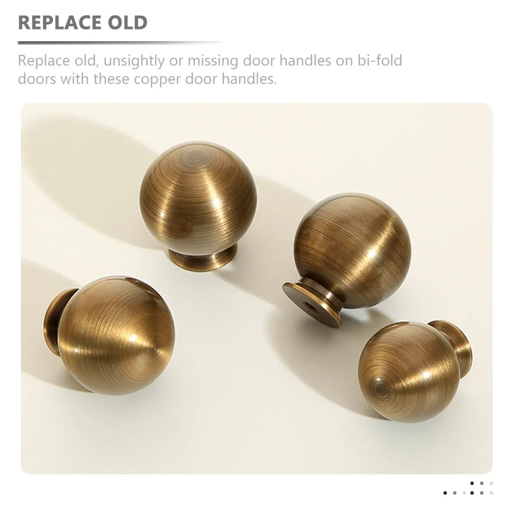 

2Pcs Copper Door Handle High Quality Metal Drawer Pulls Wardrobe Furniture Knobs Closet BiFold Doors Easy Install Strong Durable