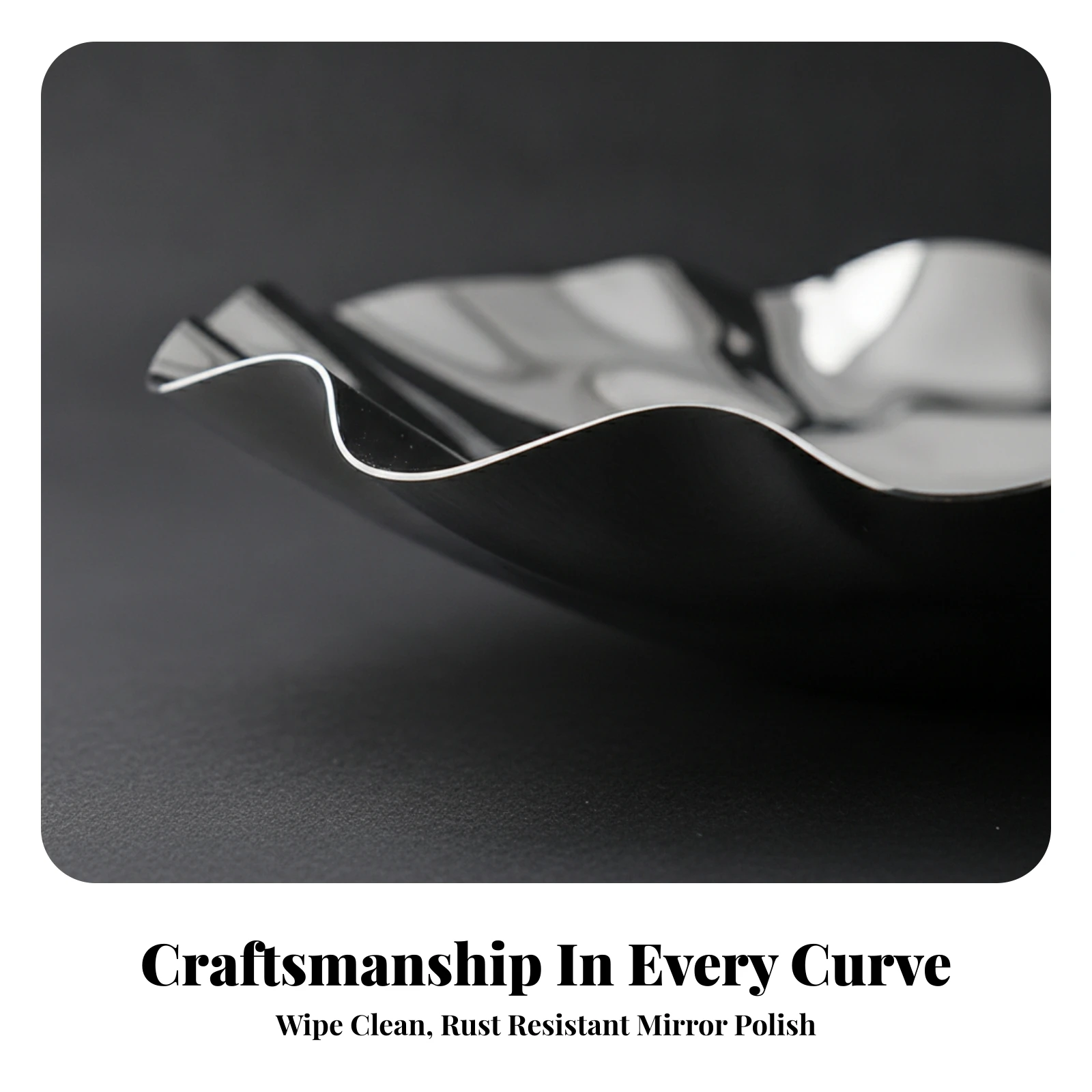 Decorative Bowl with Wave Rim Easy to Clean Serving Bowl with Wave Rim Serving Dish with Wavy Edges Food-Safe