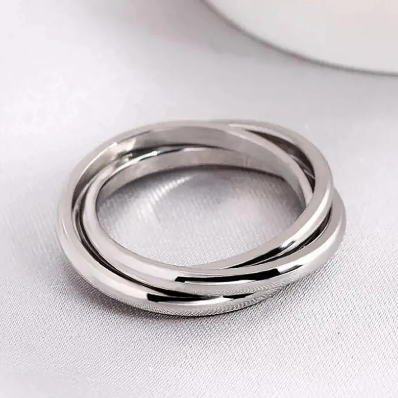 Huitan Three Rings Set Jewelry for Women Modern Fashion Female Finger Accessories Wedding Daily Wear Statement Rings Drop Ship