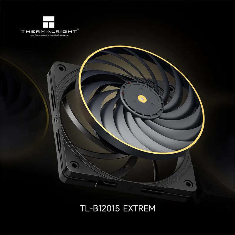 Thermalright TL-B12015 EXTREM 12cm chassis cooling fan/120x120x15mm/LCP fan blades/double ball bearings/low noise/PPS frame view 3