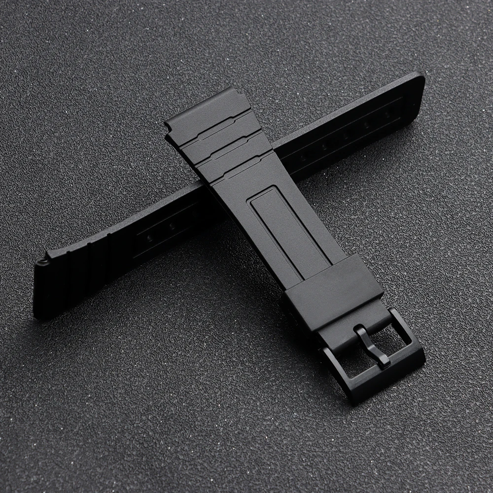 Correa de Repuesto para Reloj Casio de 12/14/16/18/20/22 mm, Correa Deportiva de Silicona Impermeable para Hombre y Mujer, Correa de Muñeca de Goma TPU Negra y Plateada