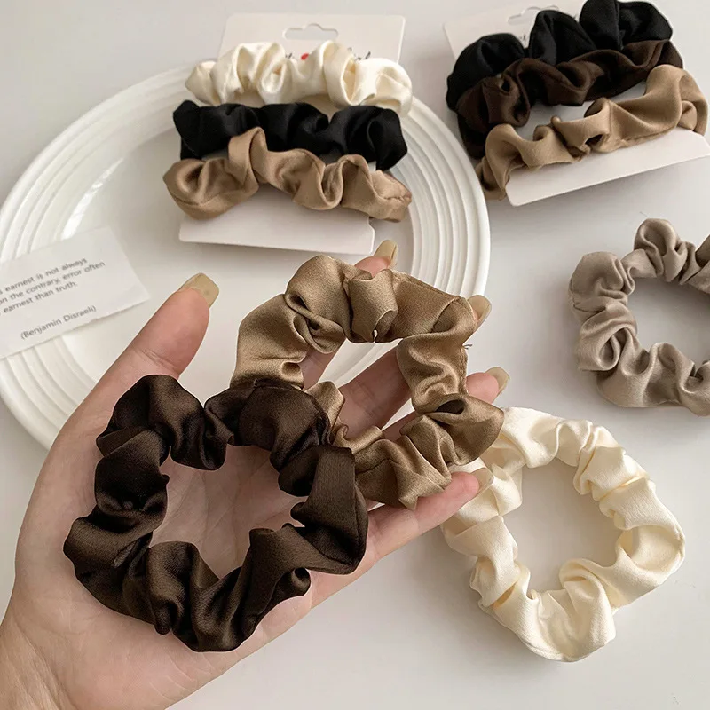 Elegant Satin Hair Scrunchies for Women Softer Than Elastic Bands Hair Rope Girls Elegant Strong Ponytail Hair Ties Accessories image 2