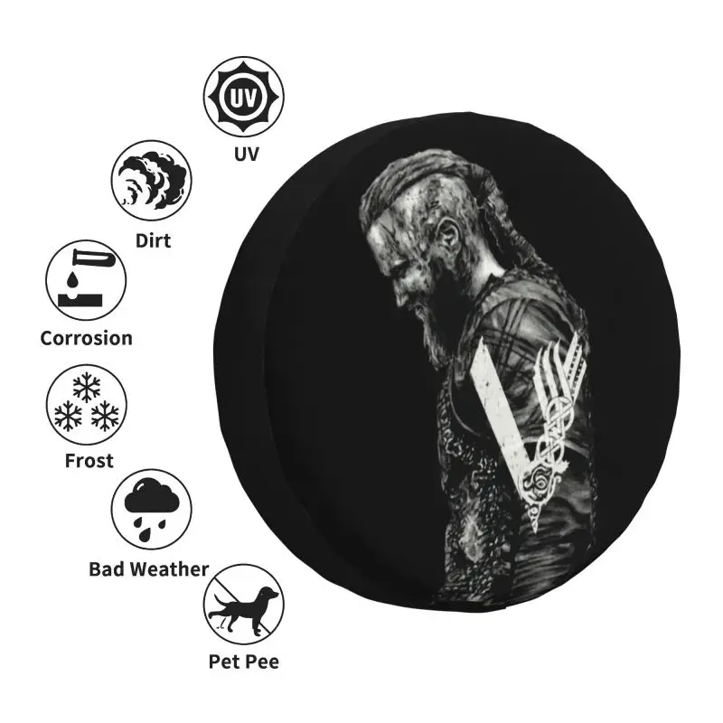 Ragnar Lothbrok Viking Spare Tire Cover for Mitsubishi Pajero Viking Hero Warrior SUV RV 4x4 Car Wheel Protectors Accessories