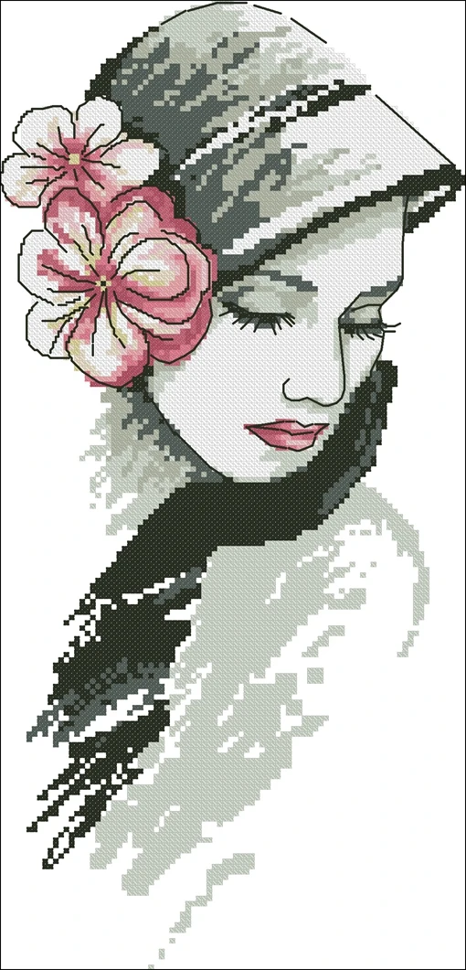Coricamo 10148 Pensive Woman-  Counted Cross Stitch 11CT 14CT 18CT Cross Stitch Kits Embroidery Needlework Sets