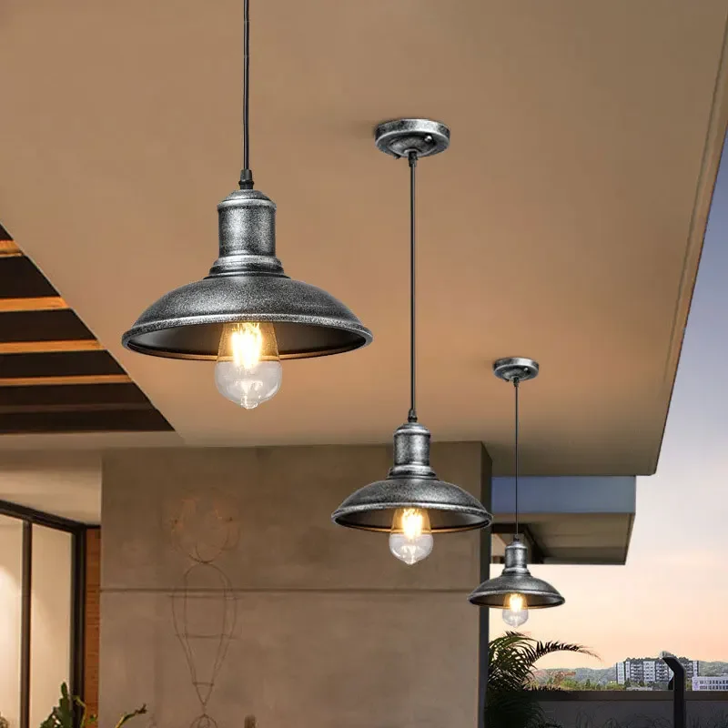 American Outdoor Waterproof Pendant Light Modern Minimalist Balcony Retro Living Room Dining Room Kitchen Hallway Pendant Lamp